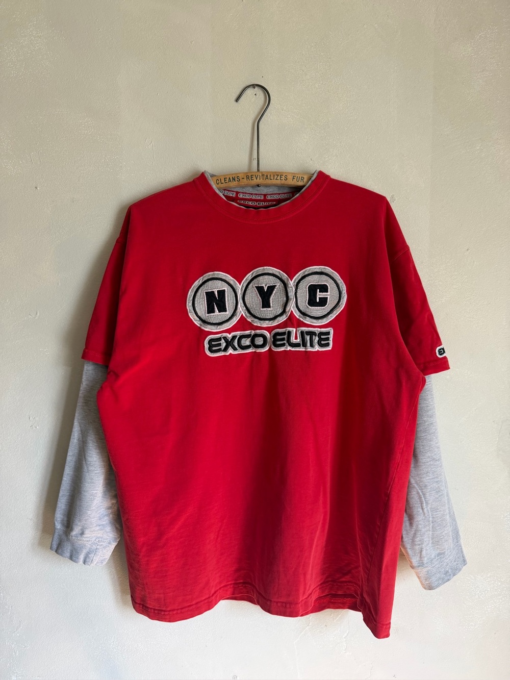 Vintage Y2K exco  NYC 2 in 1  long sleeve tee